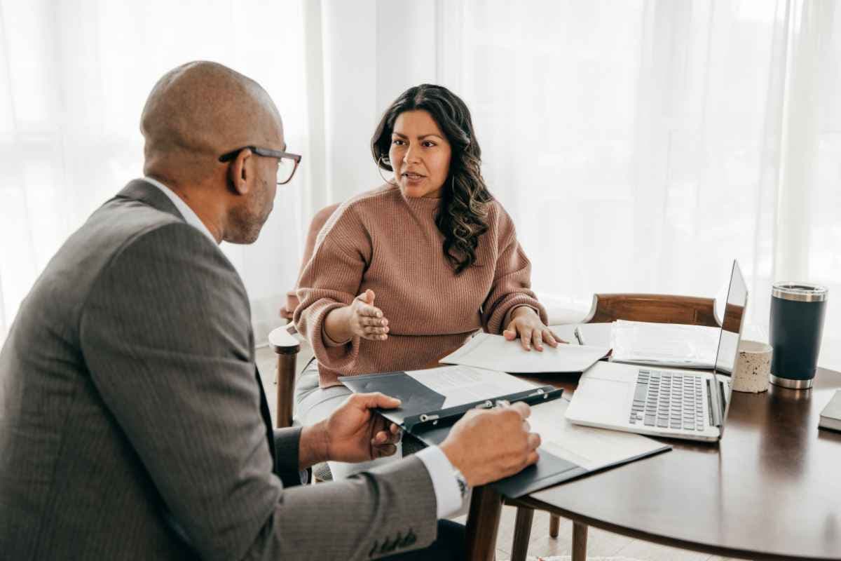 An insurance producer preparing for a client call