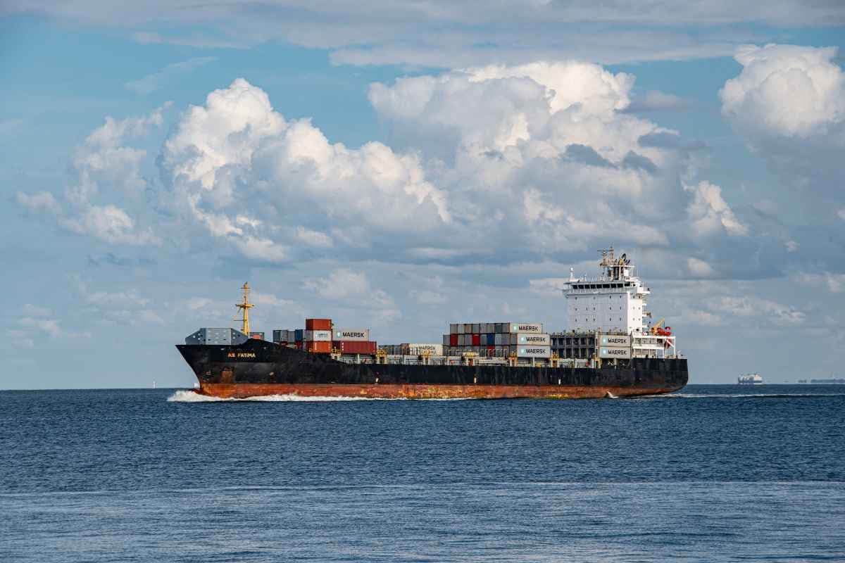 Shipping container, representing global logistics and scale