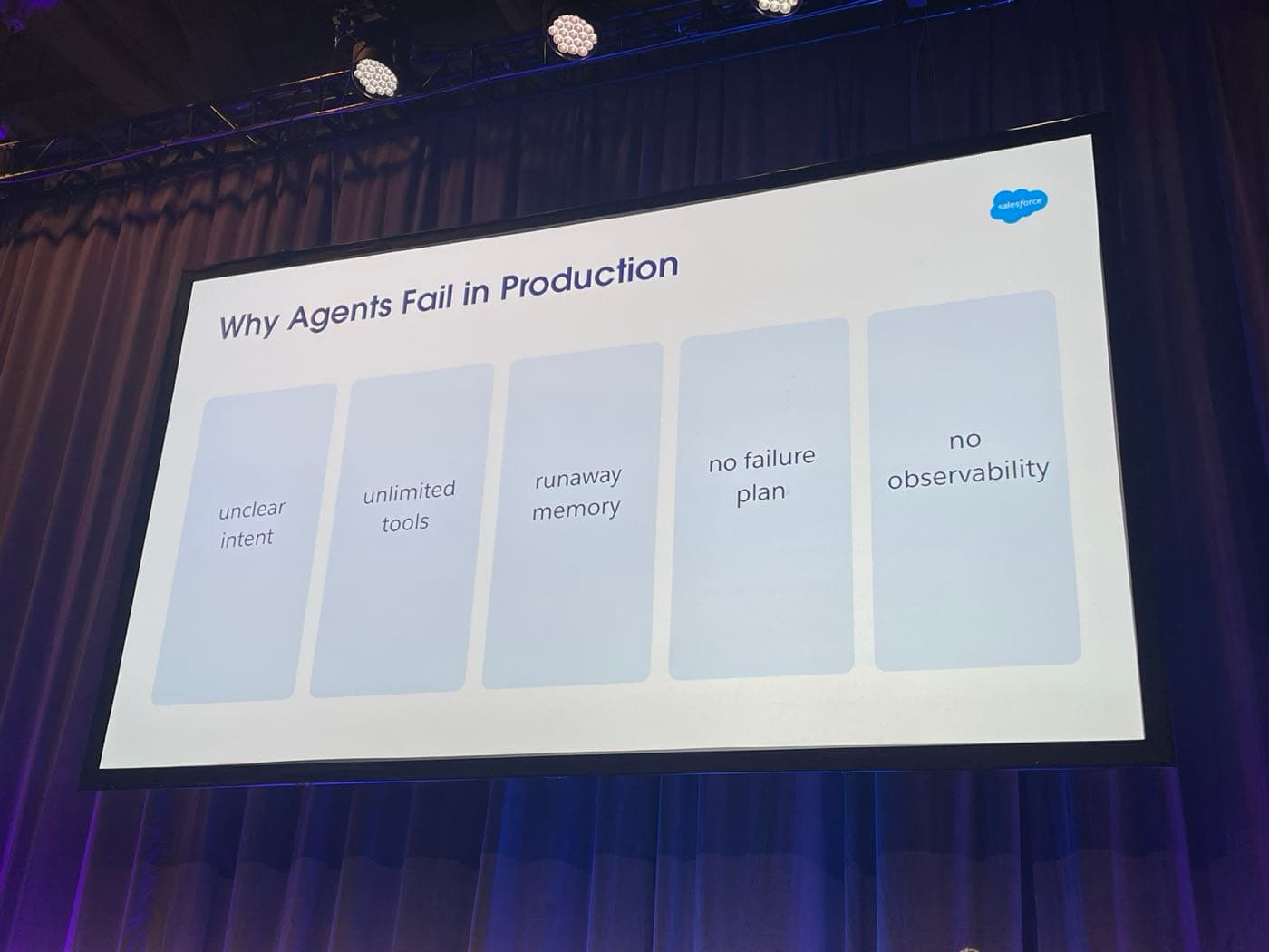 Why Agents Fail in Production: five failure modes from the TDX 2026 session