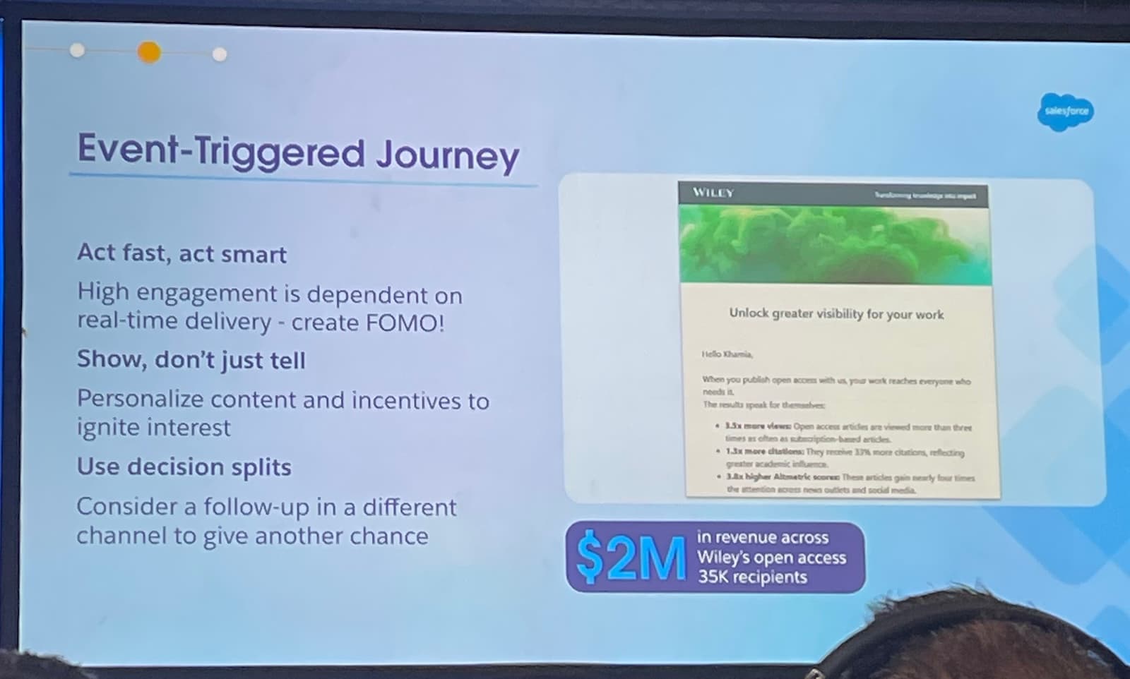 Event-triggered journey pattern